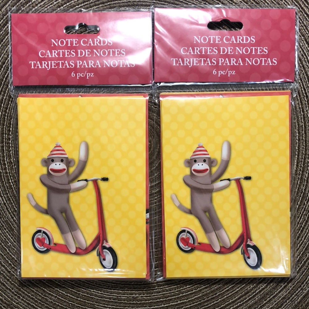 Sock Monkey Notecards & Envelopes
